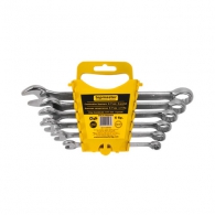 Ключ звездогаечен комплект TOPMASTER Cold Stamped 8-19мм, CrV, усилени, хромирани, 8 броя