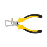 Клещи за заголване на кабели TOPMASTER 0.5-10кв.мм/175мм, регулиращ винт, CrV, двукомпонентна дръжка