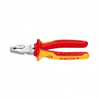 Клещи комбинирани KNIPEX 180мм, ф2.0/2.5мм, ф11.5мм/16мм2, CS, двукомпонентна дръжка, 1000V